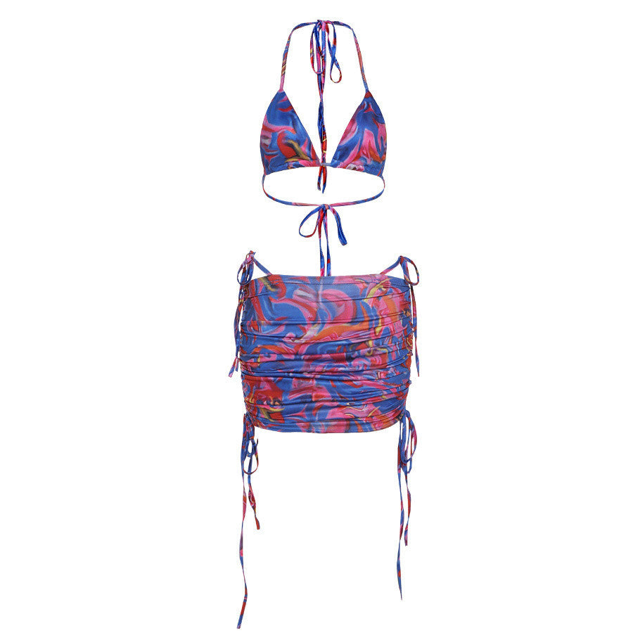 Women's Sexy Short Skirt Two-Piece Swimsuit Set