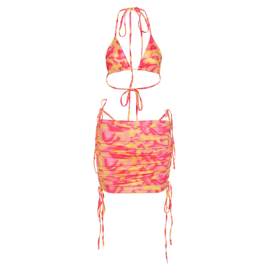 Women's Sexy Short Skirt Two-Piece Swimsuit Set