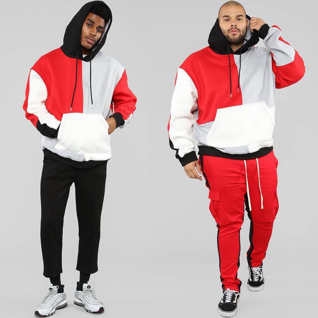 Men's Sweater Color Print Hoodie