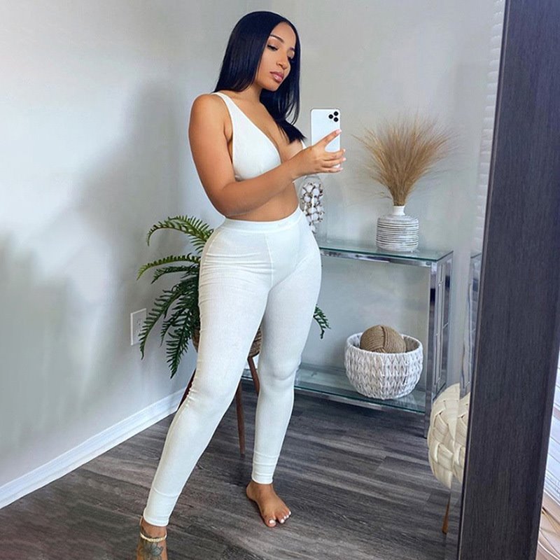 Leisure Bra and Pant Pajama Two Piece Set