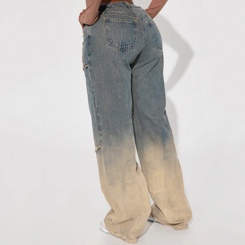 Retro Ombre Bleached Jeans