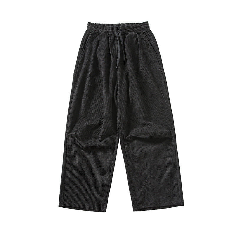 Loose Straight Leg Mopping Pants Wide Leg Plus Fleece Casual Trousers