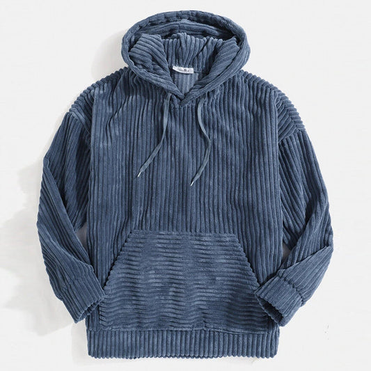 Men's Thick Corduroy Long Sleeve Hoodie