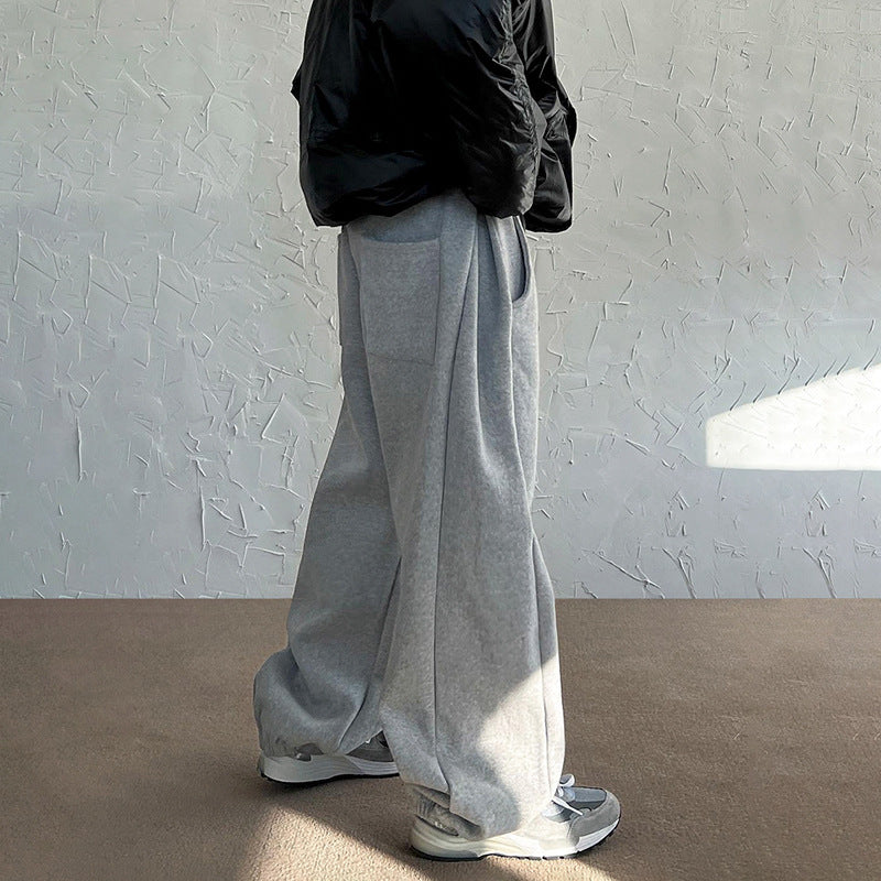 Thickened Straight Wide Leg Pants