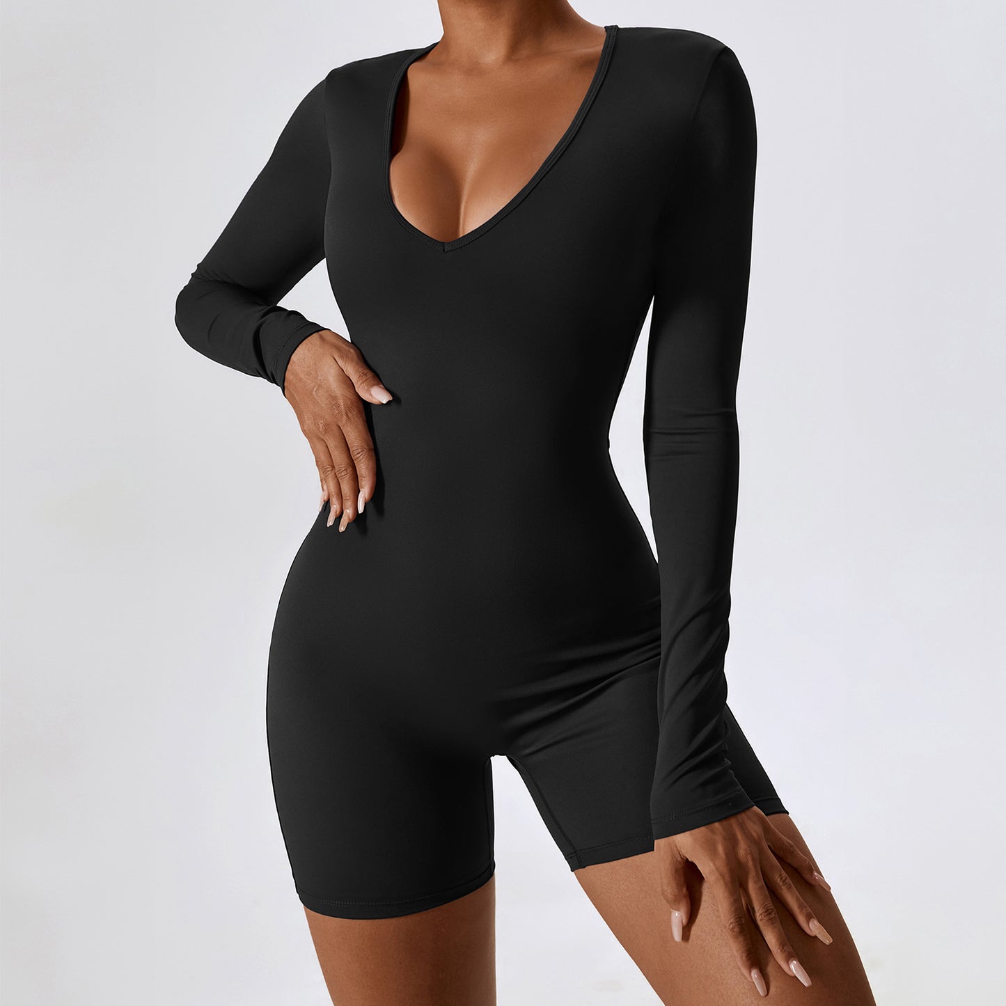 Long Sleeve Yoga Jumpsuit Workout One-piece