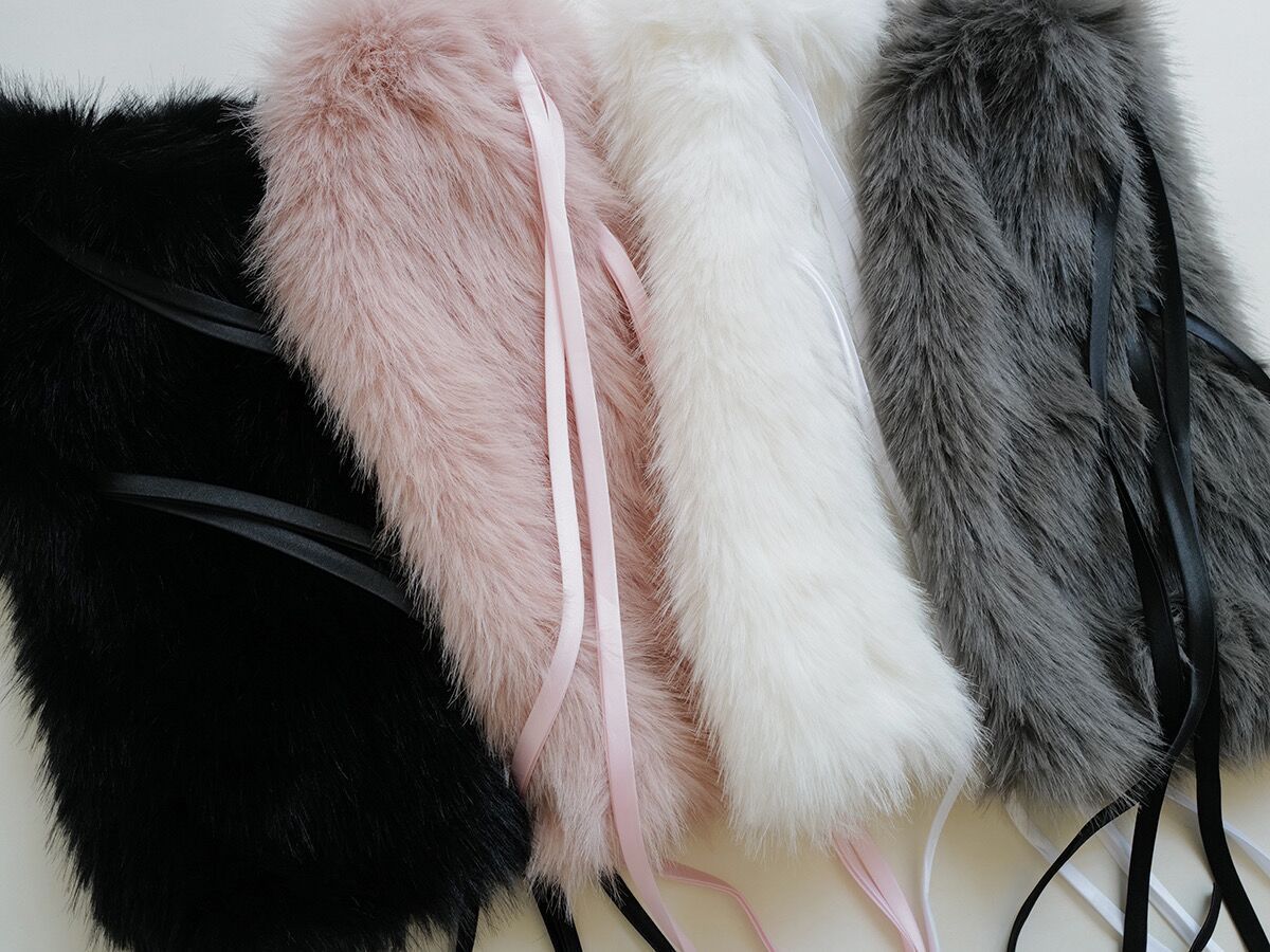 Warm Lace-up Fur Leg Warmer Mid-calf