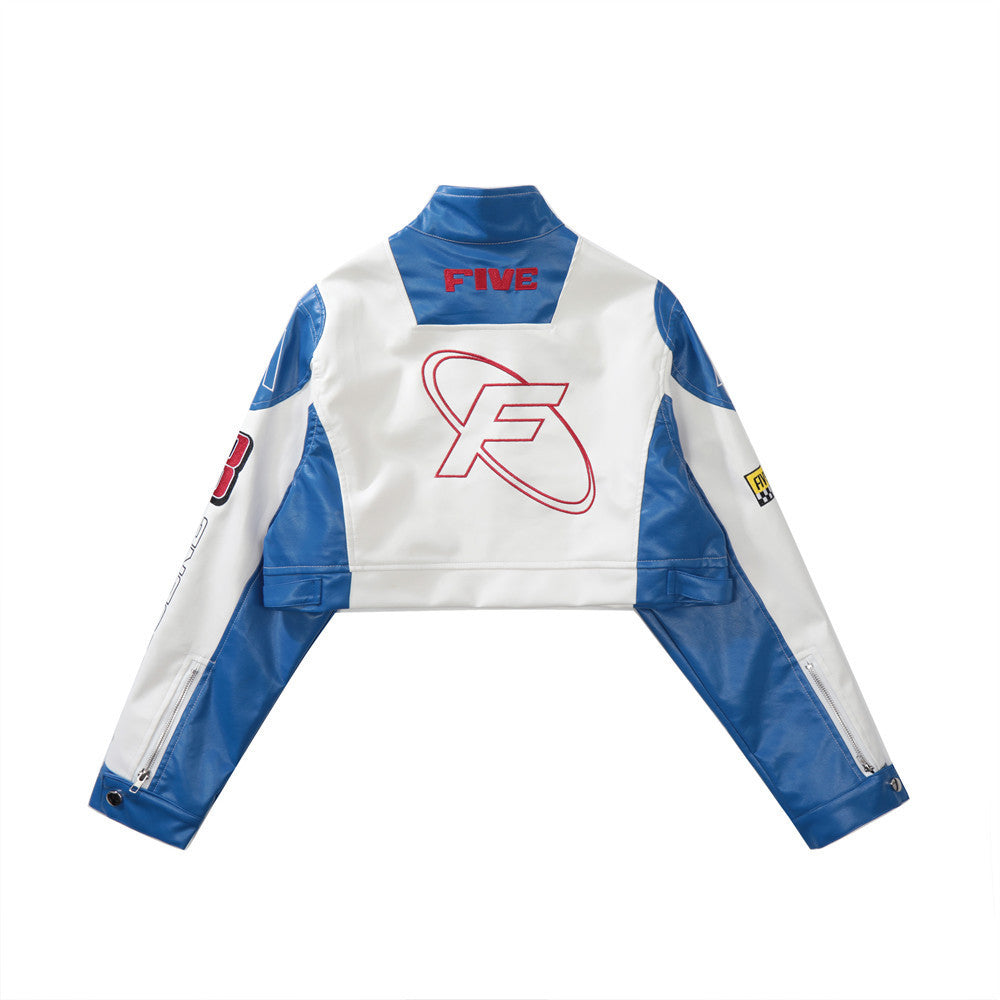 Women's Leather Sport Crop Jacket