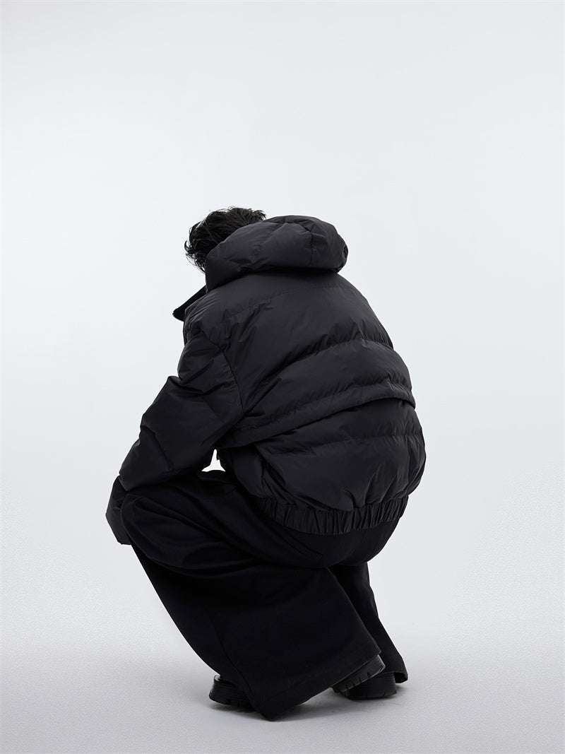 Y2K Two Design Hooded Coat