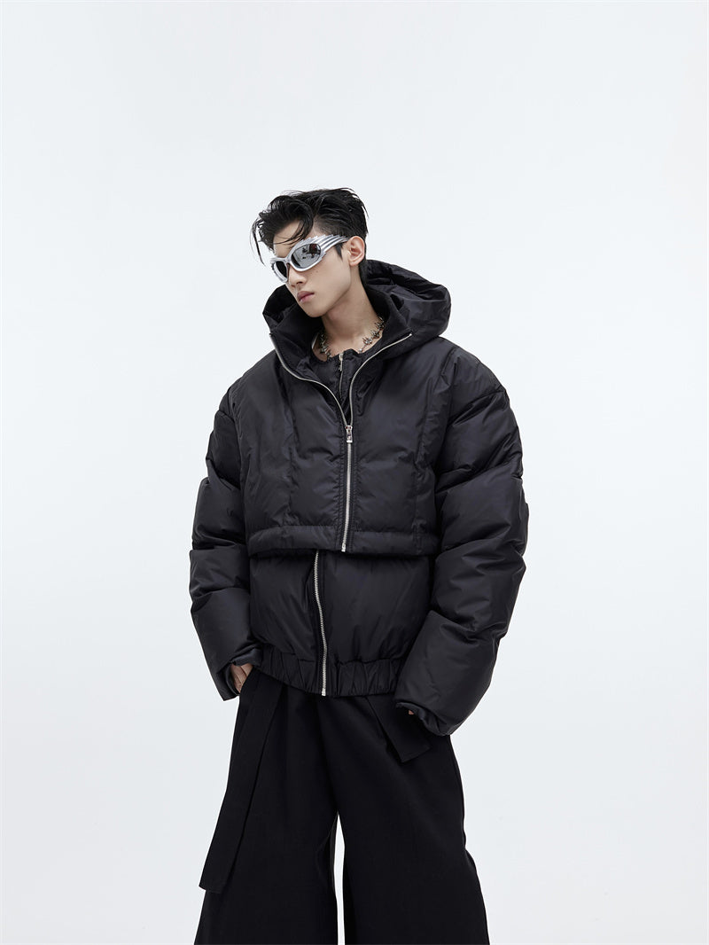 Y2K Two Design Hooded Coat