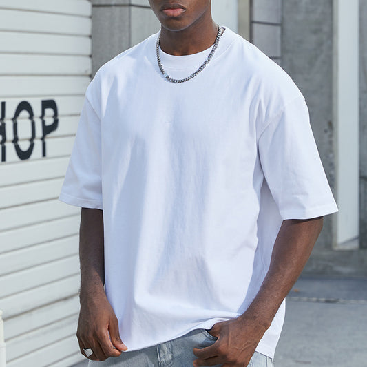 Men's Clothing Cotton White Short Sleeve