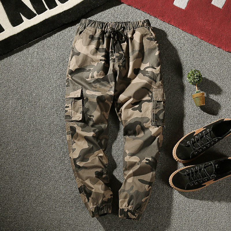 Mens Casual Loose Legged Camouflage Pants