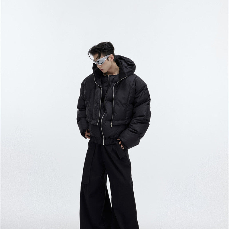 Y2K Two Design Hooded Coat