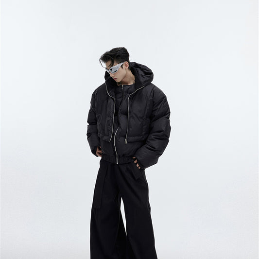 Y2K Two Design Hooded Coat